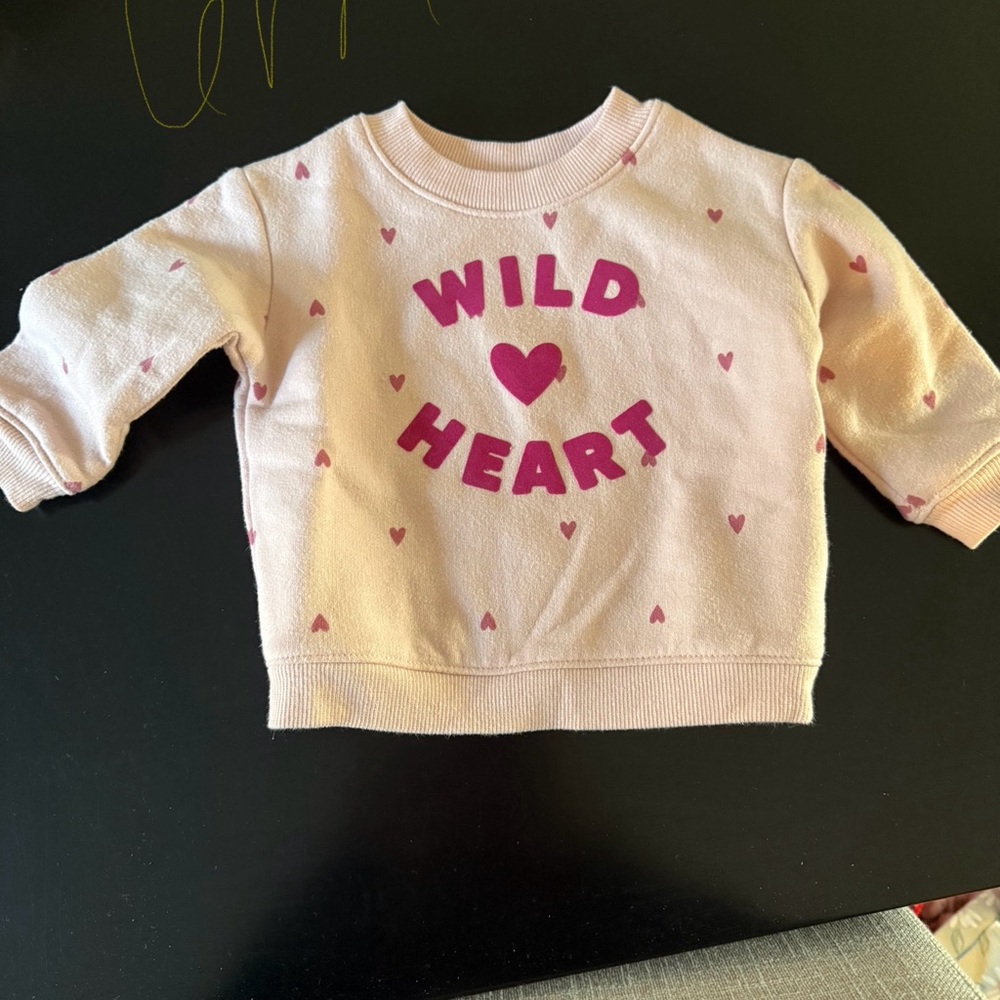 Wild Heart Pink Kids Sweatshirt